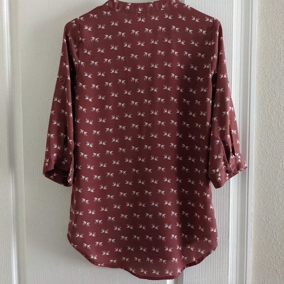 Red and White Blouse Size Small - Picture 2 of 4